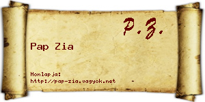 Pap Zia névjegykártya